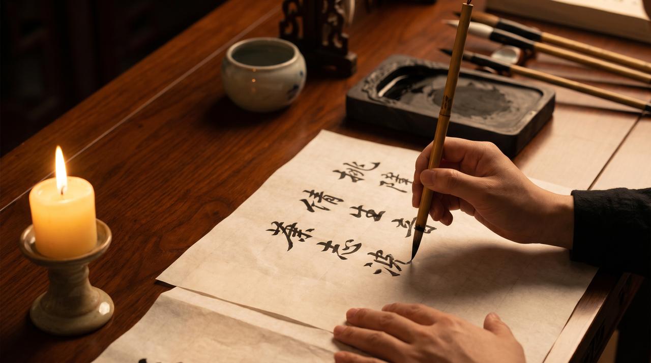 香蕉视频书法艺术视频教程 – 毛笔字入门视频演示，dtkhse.cn