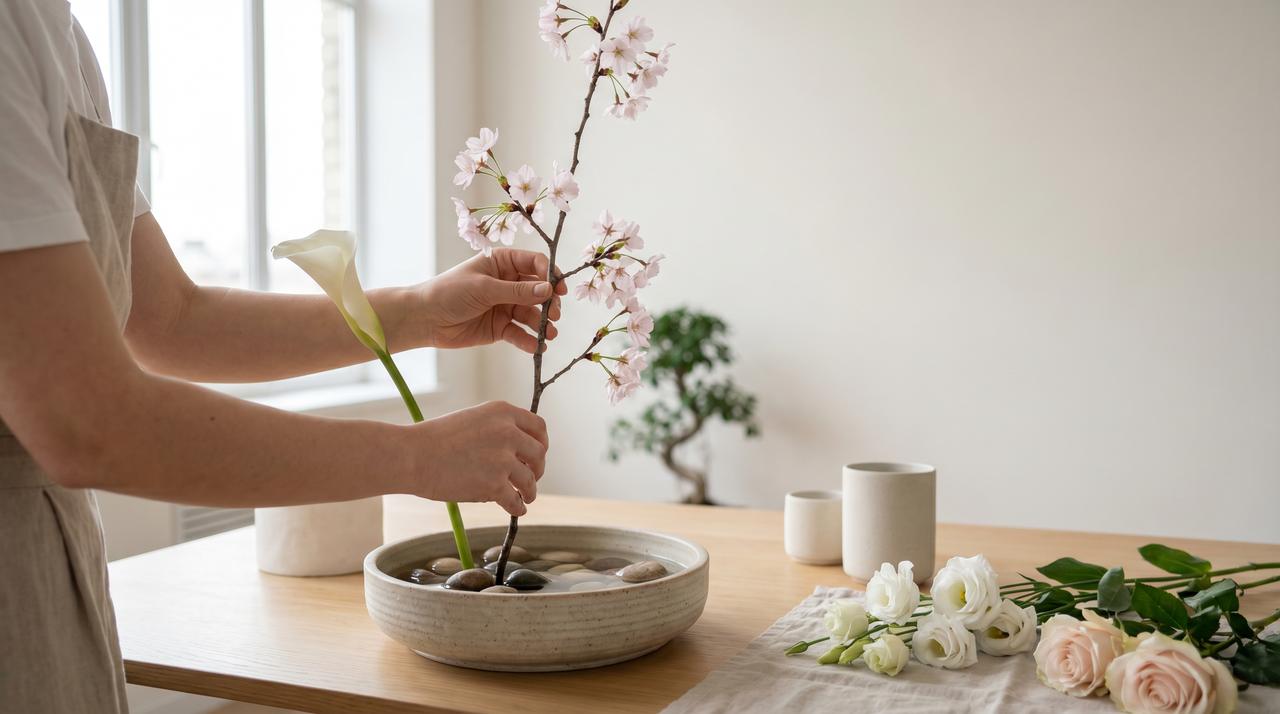 香蕉视频插花艺术视频教程 – 东方花道视频演示，dtkhse.cn